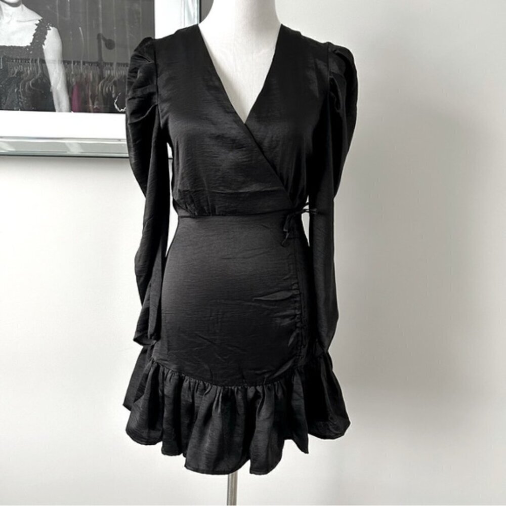 Steve Madden Satin Ruffle Dress (c) - Picture 2 of 11